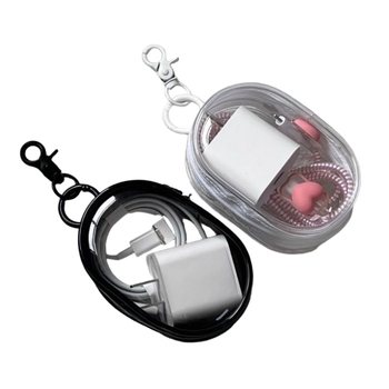 Clear PVC Doll Keychain Gift Bag - Labubu Plush Strap