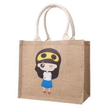 Customizable Jute Shopping Bag - Bridesmaid Gift, Reusable