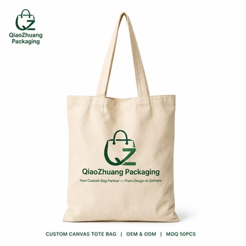 Foldable Canvas Zipper Bag - Customizable, Eco-Friendly Materials