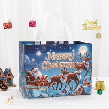 Promotional Christmas Non-Woven Bags - Custom Print, Supermarket