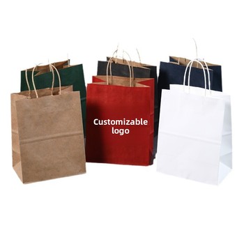 Kraft Paper Tote Bags - Printed Logos, Mid-Autumn Festival Gift