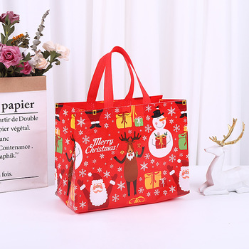 Custom Eco Non-Woven Shopping Bags - Foldable Christmas Totes