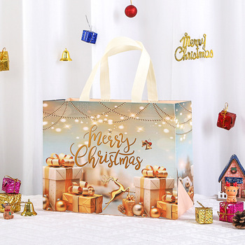 Custom-Logo-Christmas-Design-Print-Medium-Folding.jpg_350x350.jpg Custom Logo Christmas Non-Woven Tote - Laminated Waterproof