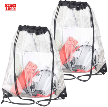 Custom-Logo-PVC-Clear-Drawstring-Backpack-Transparent.jpg_350x350.png Custom Logo PVC Clear Drawstring Backpack - Swimming Sports Bag