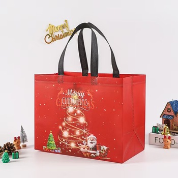 Custom-Logo-Printed-Christmas-Non-woven-Gift.jpg_350x350.jpg Custom Logo Christmas Non-Woven Gift Bags - Reusable Tote