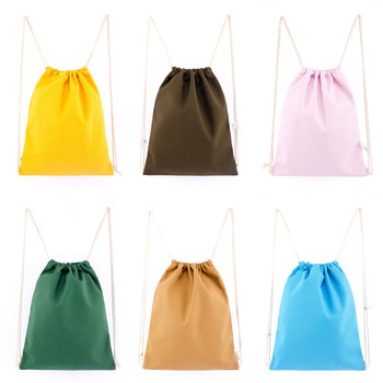 Custom Logo Canvas Drawstring Pouch - Reusable PP Dust Bag