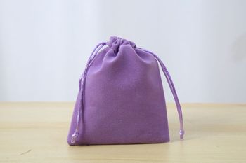Canvas Flannelette Drawstring Bag - SK10 Small Promo Pouch