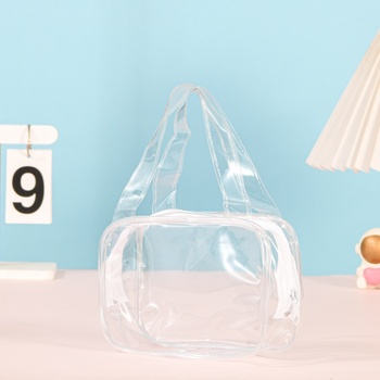 Clear PVC Cosmetic Bag - Custom Logo, Zipper Small Travel
