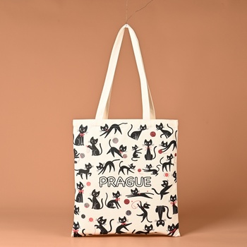 Customizable Cotton Canvas Tote - Long Handle, Blank Logo