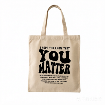 Custom Printed Canvas Tote - Eco Shopping, Long Handle