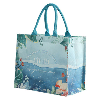 High-End-Custom-Washable-Grocery-Cotton-Shopping-1.jpg_350x350-1.jpg Custom Cotton Canvas Shoulder Tote - Rope Zipper Grocery
