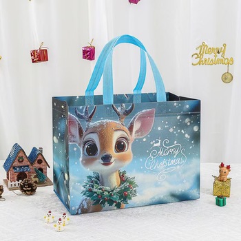 Thermal Transfer Christmas Non-Woven Bags - Holiday Tote
