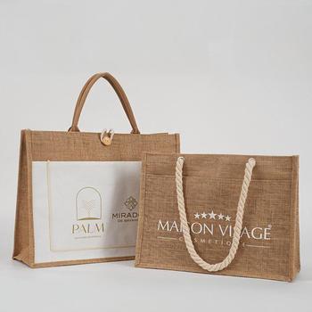 Customizable Jute Tote - Reusable, Free Design