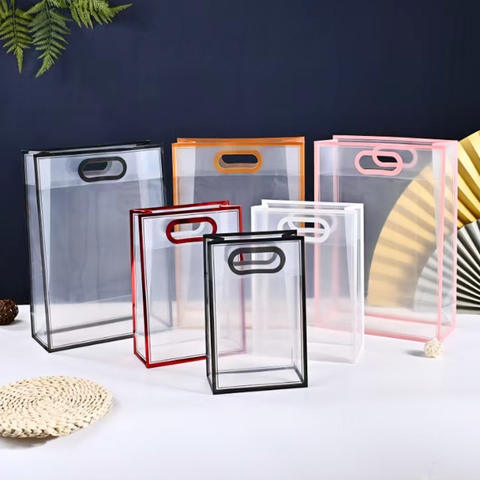 Matte Transparent PP Foldable Tote Bags - Custom Logo, In Stock