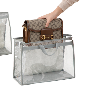 Non-Woven Wardrobe Storage Bag - Transparent Hanging Dust Bag