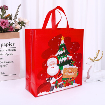 Custom Boutique Non-Woven Christmas Bag - Reusable Shopping