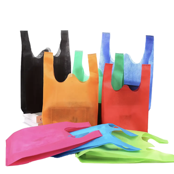 Portable Non-Woven Vest Bag - Folding Supermarket Gift