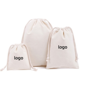 Qiaozhuang Cotton Drawstring Pouch - Folding Gift Bag