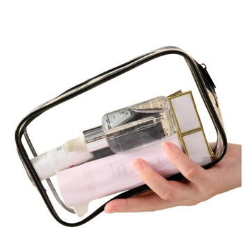 Clear PVC Makeup Bag - Custom Logo, Waterproof Zipper