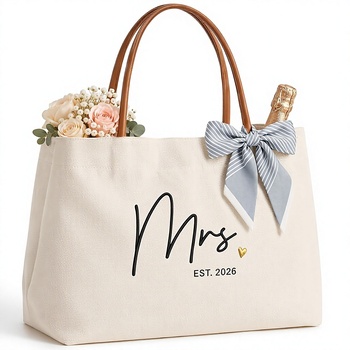 Ugiftcorner-Imported-Bridal-Shower-Engagement-Bachelorette-Party.png_350x350.jpg Ugiftcorner Wedding Canvas Tote - Bridal Shower, Leather Handle