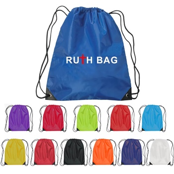 Promotional Polyester Drawstring Sports Backpack - Custom