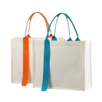 Eco Canvas Large Tote Bag - Custom Logo, Rope Ribbon Durable