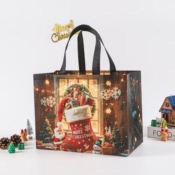 Wholesale-Eco-friendly-Christmas-Non-woven-Shopping.jpg_350x350.jpg Eco Christmas Non-Woven Shopping Bags - Rope, Customizable
