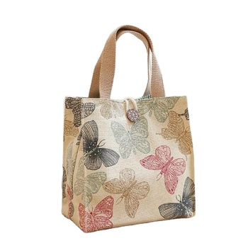 Large Canvas Letters Bag - Shoulder Handles, Office Daily Use