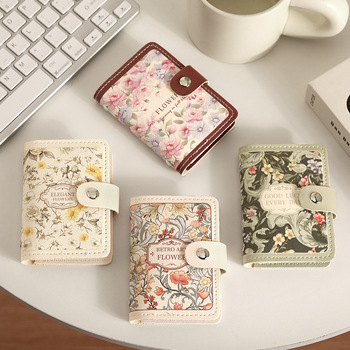 Women-Vintage-Floral-Oil-Painting-PVC-Button.jpg_350x350.jpg Vintage Floral PVC Bag - Button Closure, Multi-Slot Card Holder